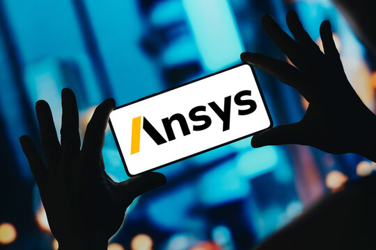 November 29, 2023, Brazil. In this photo illustration, the Ansys logo is displayed on a smartphone screen.