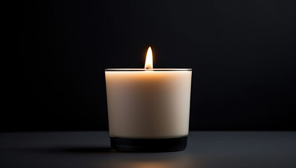 Elegance in Simplicity: A Captivating Display of Votive Candle Illumination Against a Stylish Black Canvas
