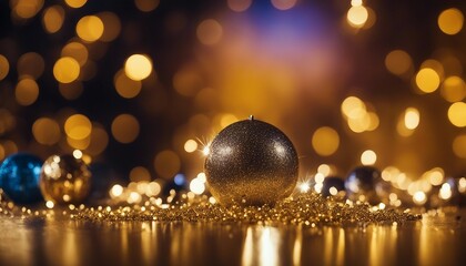 A vibrant great new year festival scene with fireworks and celebration with an object focused. Gold colors dominant. A new hope for better future.