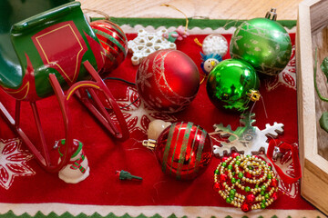 Ornaments and a Sleigh