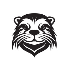 Otter in cartoon, doodle style. Isolated 2d vector illustration in logo, icon style, Eps 10. AI Generative