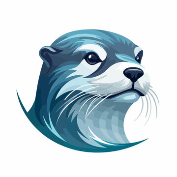 Otter in cartoon, doodle style. Isolated 2d vector illustration in logo, icon style, Eps 10. AI Generative