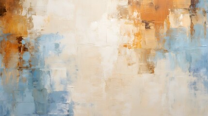 Blue, gold, beige, orange, brown in an avant-garde abstract color pattern Abstract oil texture...