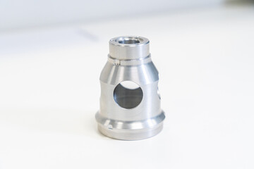 Top view of finished metal piece ready for delivery