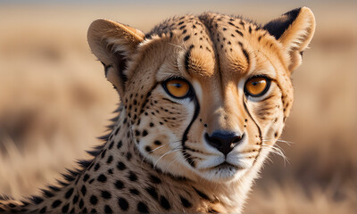 cheetah in the savannah