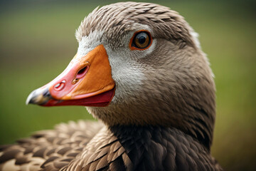 Fototapeta premium Greylag goose (Anser anser) close up
