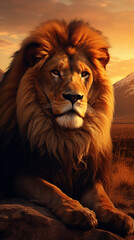 Lion in the mountains.