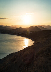 Obraz premium sunset in the mountains