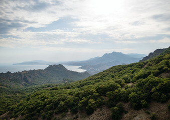Obraz premium mountain landscape with clouds