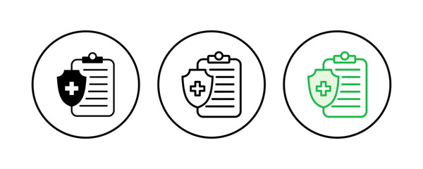 Medical insurance icon set. health insurance icon