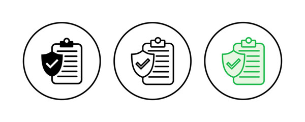 Insurance icon set. insurance symbol vector