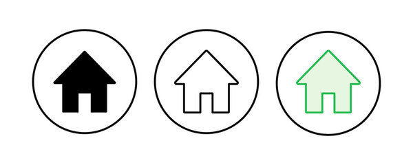 House icon set. Home icon vector