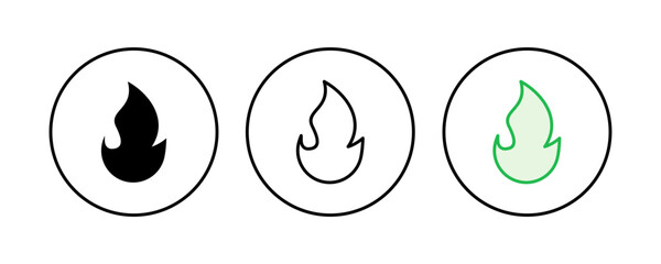 Fire icon set. fire vector icon