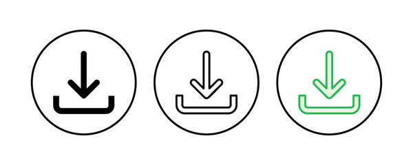 Download icon set. Download vector icon