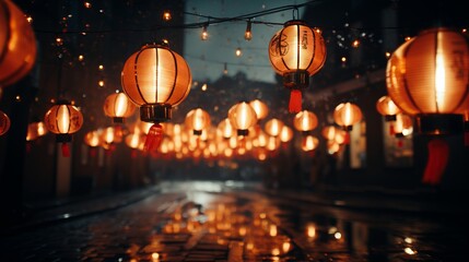Chinese Red Lantern. Symbolizing Happiness in Chinese New Year