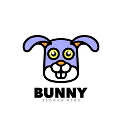 Bunny simple mascot logo design