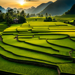 rice field - 685927525