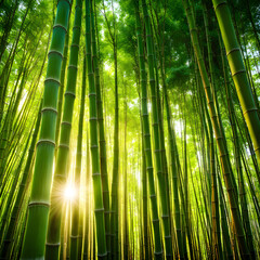 green bamboo forest - 685927576