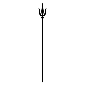 black trident on white background clip art preview