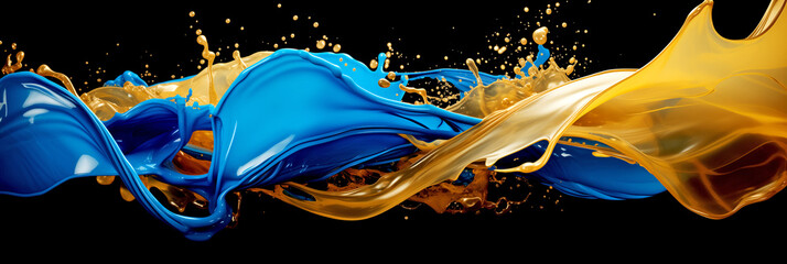 blue and gold paint splashes. legal AI