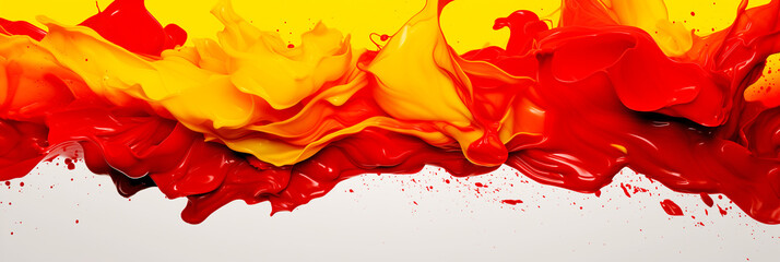 red and gold paint splashes. legal AI