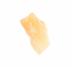 Piece of delicious parmesan cheese isolated on white