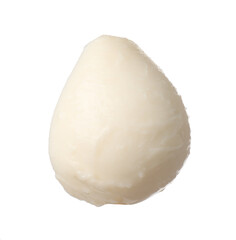 One ball of mozzarella cheese isolated on white