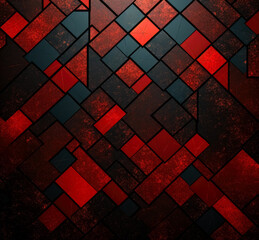 Abstract red background with black paint, rustic textures, dark red, grungy background  paint.
