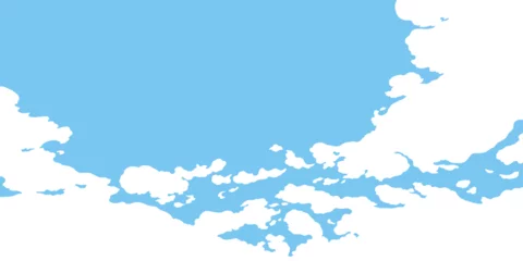 Rolgordijnen 清々しい青空の見える風景-手描き © morimoca