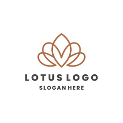 Lotus Logo Concept Design Template Element Vector Illustration.