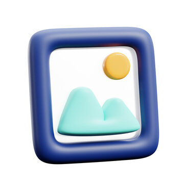 Photo Frame 3d Icon Illustration