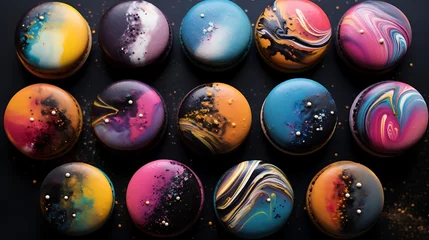 Foto op Canvas Colorful and artistic macarons © Food Cart