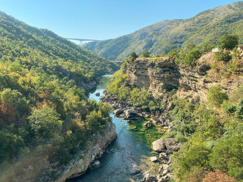 Beautiful Canyon of the Moracha river in Montenegro