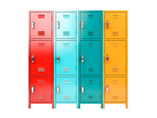 Naklejka premium School style colorful lockers over isolated transparent background