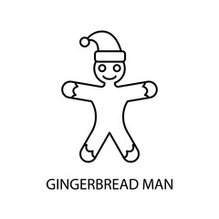 Gingerbread concept line icon. Simple element illustration. Gingerbread concept outline symbol design.
