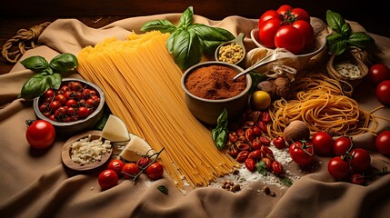 Traditional Italian pasta dishes