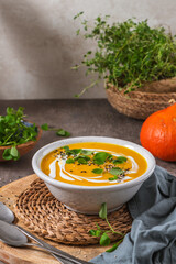 Creamy pumpkin soup