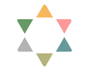 colorful star david circle images