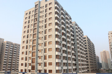 Fototapeta na wymiar apartment building on dhaka city