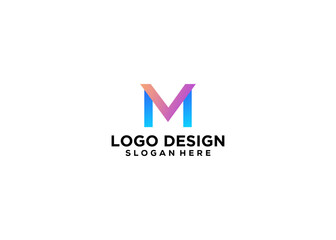  letter M logo. Modern logo idea sign. Universal emblem vector icon.