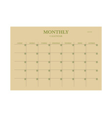 (Nature) This Month planner. Vector illustration. 