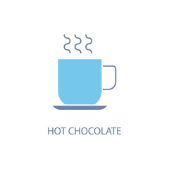 hot chocolate concept line icon. Simple element illustration. hot chocolate concept outline symbol design.