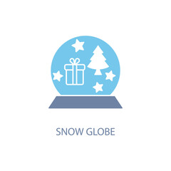 snow globe concept line icon. Simple element illustration. snow globe concept outline symbol design.