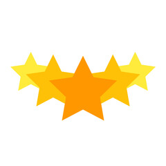 ロイヤリティ、星を表すカラースタイルのアイコン