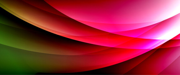 Dynamic flowing waves on gradient color background. Vector illustration For Wallpaper, Banner, Background, Card, Book Illustration, landing page