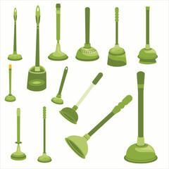 Naklejka premium set of green