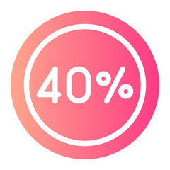 40 percent gradient icon