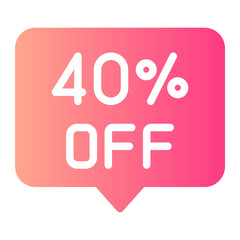 40 percent gradient icon