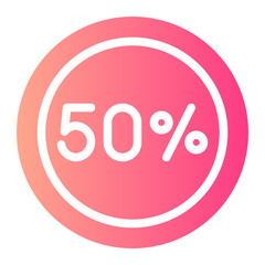 50 percent gradient icon