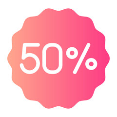 50 percent gradient icon